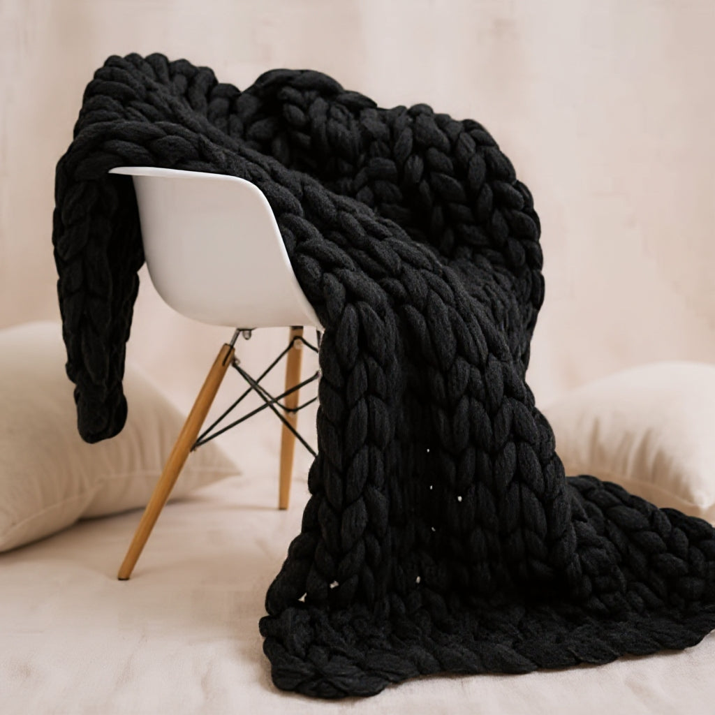 Plaid en grosse maille