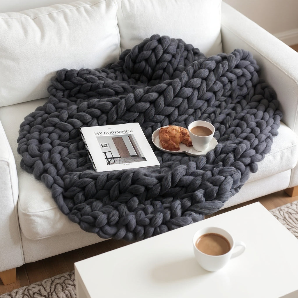 Plaid en grosse maille