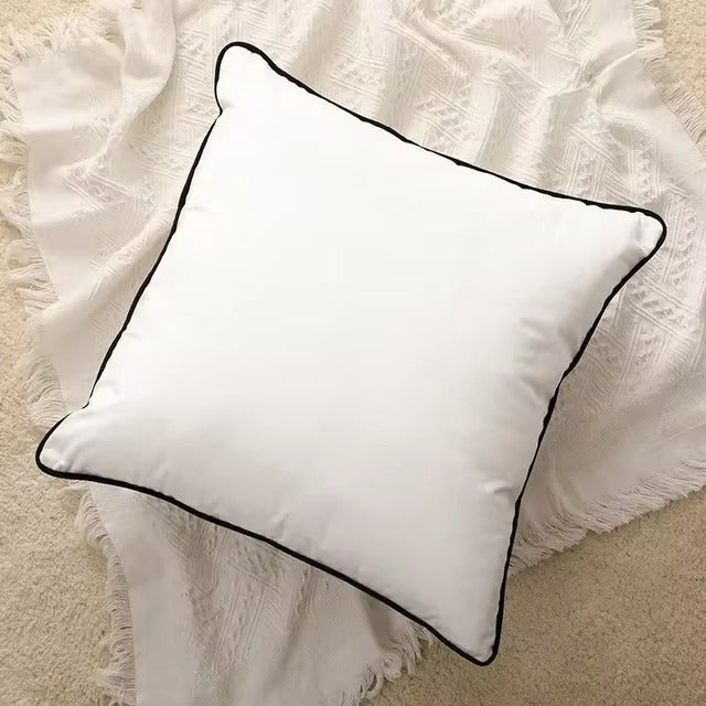 Housse de coussin velours ourlé