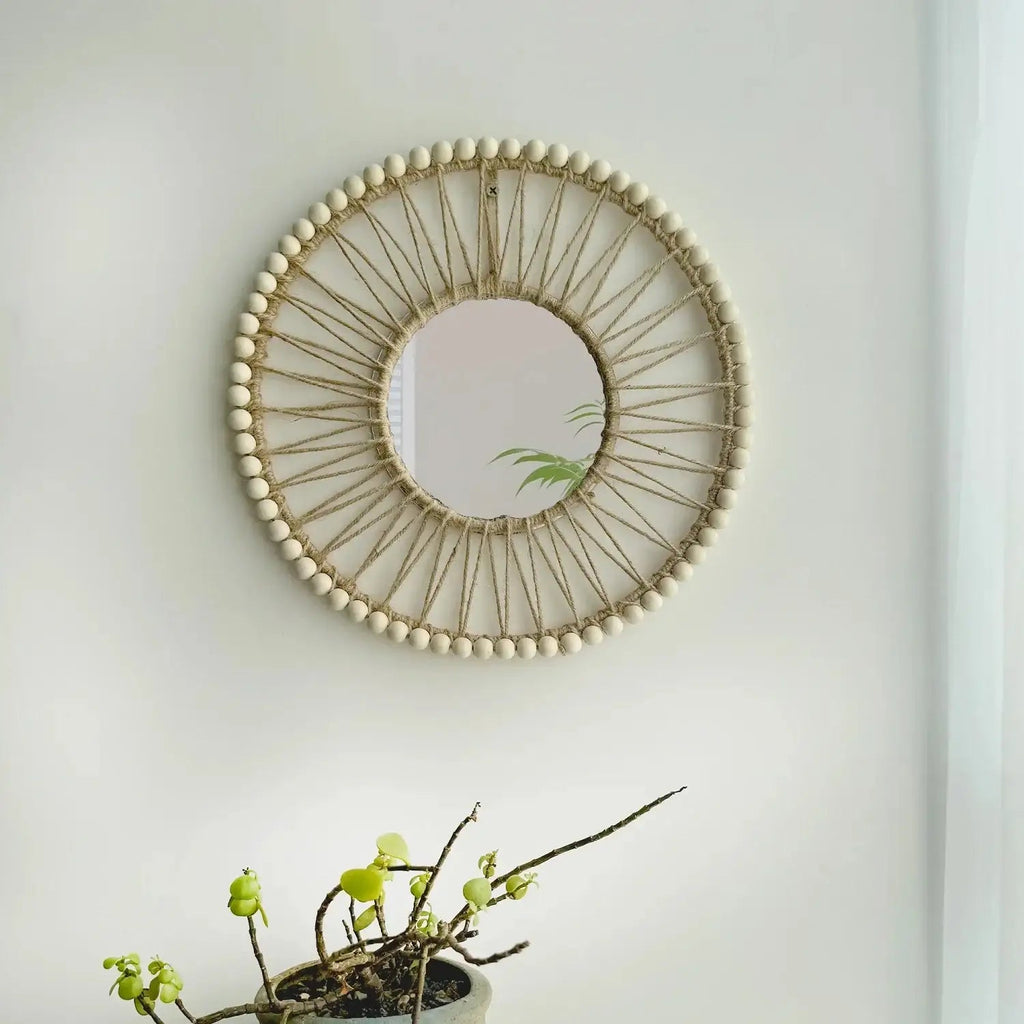 Miroir mural tissé