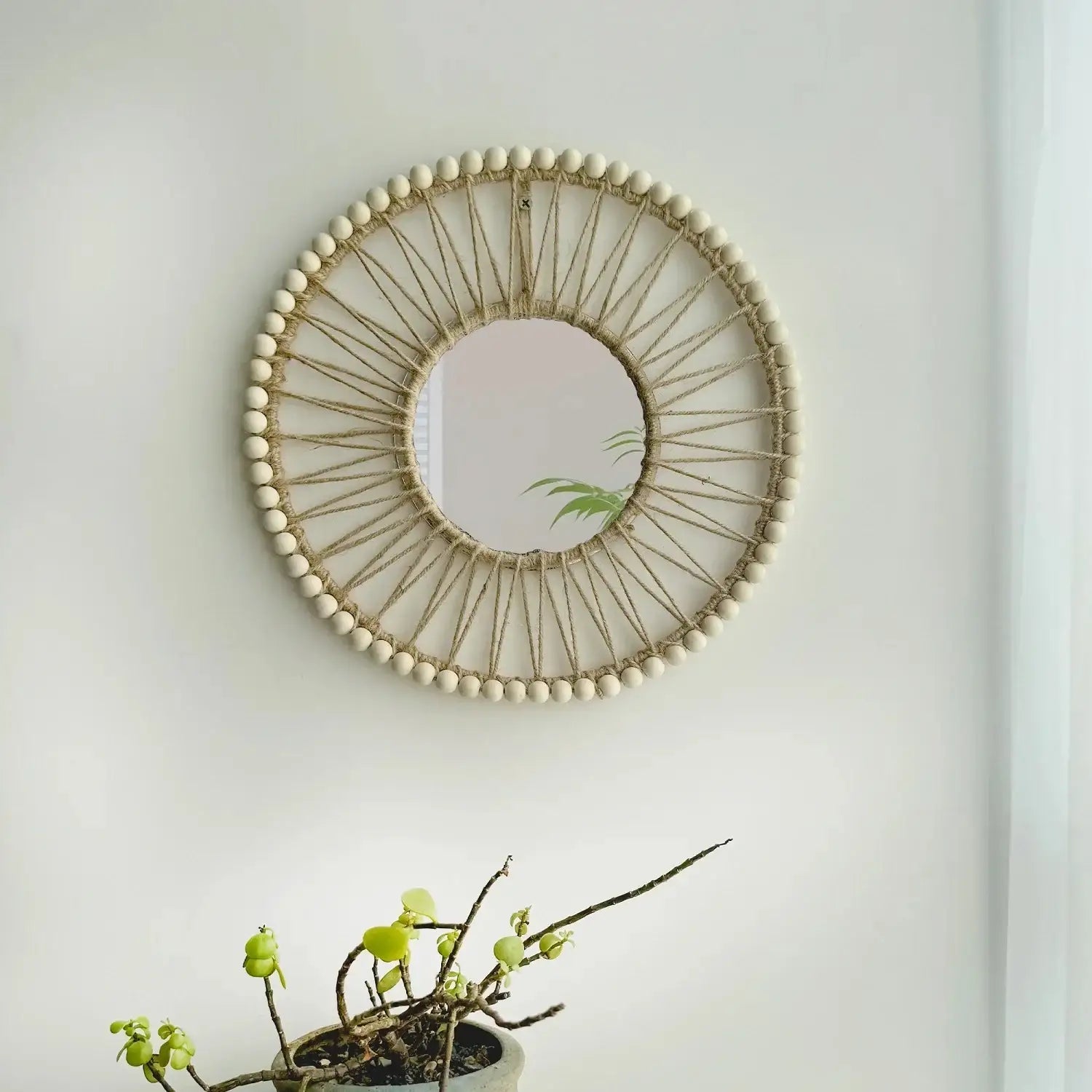 Miroir mural tissé
